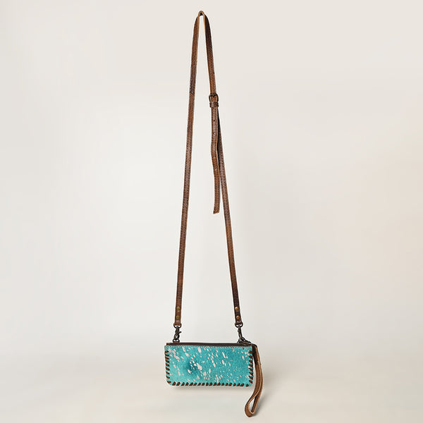 ADBG535 American Darling Handcrafted Braided Hair-On Cowhide Crossbody Bag