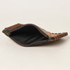 ADBG536 American Darling Hand Tooled Floral Leather Coin Purse Bag with Braided Trim