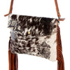 ADBG503 American Darling Crossbody Bag - Hair-On Cowhide & Genuine Leather with Fringes