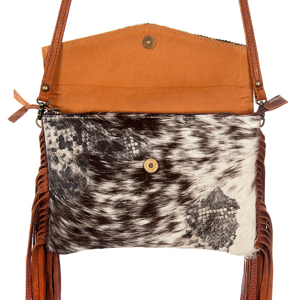 ADBG503 American Darling Crossbody Bag - Hair-On Cowhide & Genuine Leather with Fringes