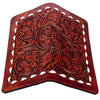 ADBG488 Western Hand Tooled Genuine Leather Floral Crossbody Wallet Clutch