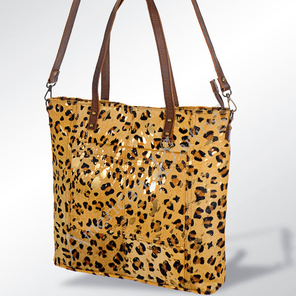 ADBG106 American Darling Hair-on Cowhide Western Tote Bag Genuine Leather