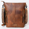 ADBG507 American Darling Large Cross body Bag - Hand Tooled Floral Leather & Western Fringe Crossbody