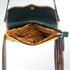 ADBG236 American Darling Handcrafted Western Cross body Bag with Saddle Blanket and Fringes