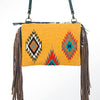 ADBG236 American Darling Handcrafted Western Cross body Bag with Saddle Blanket and Fringes