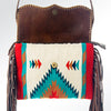 ADBG236 American Darling Handcrafted Western Cross body Bag with Saddle Blanket and Fringes