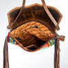ADBG236 American Darling Handcrafted Western Cross body Bag with Saddle Blanket and Fringes