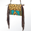 ADBG236 American Darling Handcrafted Western Cross body Bag with Saddle Blanket and Fringes