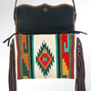 ADBG236 American Darling Handcrafted Western Cross body Bag with Saddle Blanket and Fringes