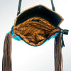ADBG236 American Darling Handcrafted Western Cross body Bag with Saddle Blanket and Fringes