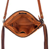 ADBG109 American Darling Hair-On Cowhide Leather Western Crossbody Bag with Fringes