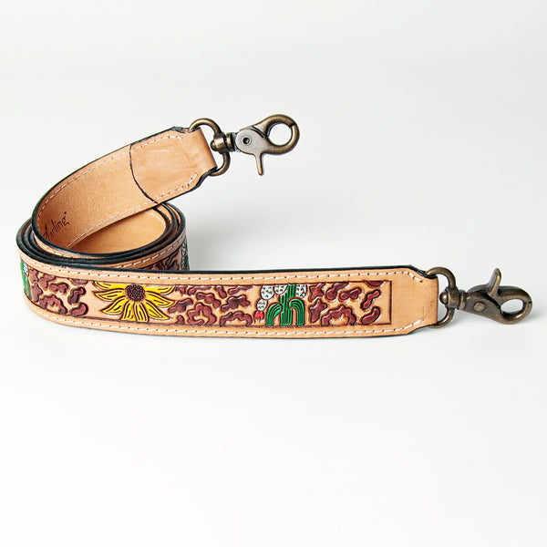 LC-ADSTF124 Hand Tooled Genuine Leather Handle Strap
