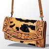 ADBG518 American Darling Hand Tooled Leather & Hair-On Cowhide Western Crossbody Bag