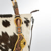 ADBG540BRW American Darling Hand Tooled Floral Leather & Hair-On Cowhide Western Tote Bag