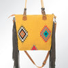 ADBG540DAR1 American Darling Hand Tooled Floral & Woven Saddle Blanket Western Tote Bag