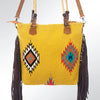 ADBG541 American Darling Hand Tooled & Woven Saddle Blanket Western Tote Bag