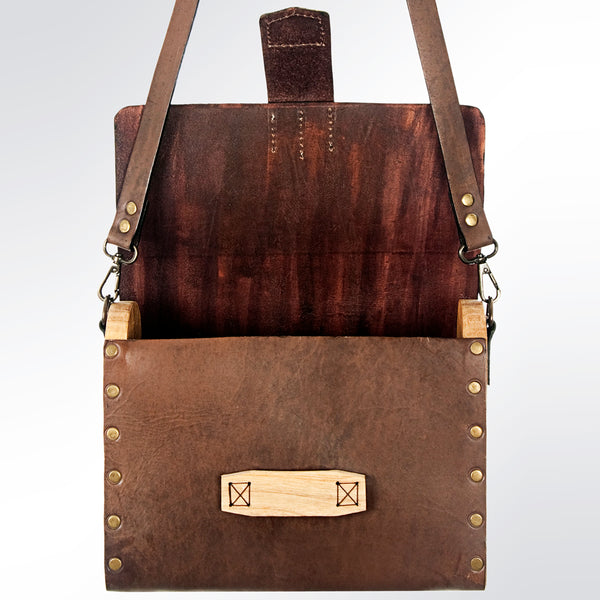 ADBG542 American Darling Handcrafted Vegetable Tanned Western Leather Cross body Bag