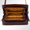 ADBG545 American Darling Hand Tooled Floral Leather Western Organiser Bag with Buck Stitching