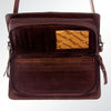 ADBG545 American Darling Hand Tooled Floral Leather Western Organiser Bag with Buck Stitching