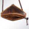 ADBG548BRW American Darling Hand Tooled Floral Leather & Hair-On Cowhide Western Envelop Bag