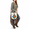 ADBG551DAR1 American Darling Hand Crafted Western Leather Large Cross body Bag with Saddle Blanket