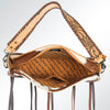 ADBG552 American Darling Hand Tooled Floral Leather & Hair-On Cowhide Western Hobo Bag