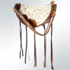 ADBG552 American Darling Hand Tooled Floral Leather & Hair-On Cowhide Western Hobo Bag