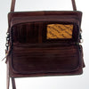 ADBG554 American Darling Hand Tooled Floral Leather Western Organiser Bag