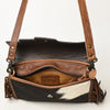 ADBG555 American Darling Hand Tooled Floral Leather & Hair-On Cowhide Small Cross body Bag