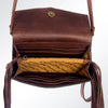 ADBG556 American Darling Hand Tooled Floral Leather Western Wristlet Bag with Fringes