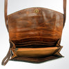 ADBG557DAR1 American Darling Hand Tooled Floral Leather & Woven Saddle Blanket Western Crossbody Bag