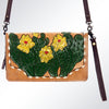 ADBG558 American Darling Hand Tooled Floral & Cactus Leather Western Organiser Bag