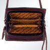 ADBG558 American Darling Hand Tooled Floral & Cactus Leather Western Organiser Bag