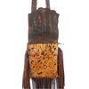 ADBG519 American Darling Hand Tooled Strap & Hair-On Cowhide Western Messenger Bag with Fringes