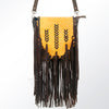 ADBG532 American Darling Braided trim & Hair-On Cowhide Western Cross body Bag with Fringes