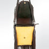 ADBG532 American Darling Braided trim & Hair-On Cowhide Western Cross body Bag with Fringes