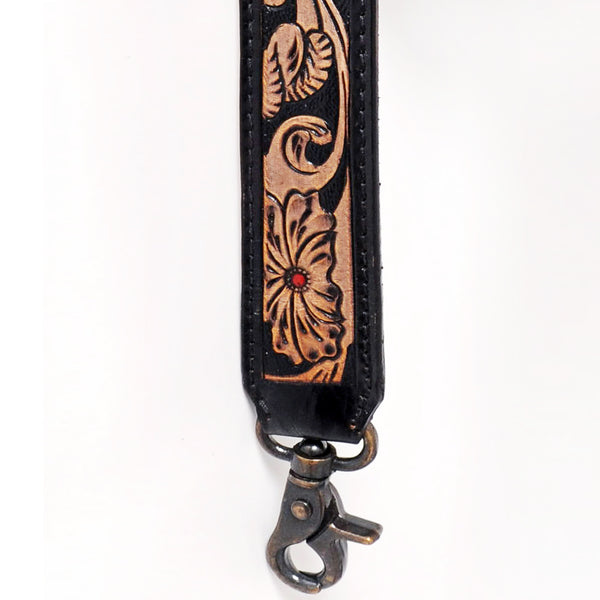 LC-ADSTF126 Hand Tooled Genuine Leather Handle Strap