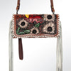 ADBG584 American Darling Hand Tooled Floral Carved & Braided Western Leather Organiser Bag