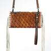 ADBG584 American Darling Hand Tooled Floral Carved & Braided Western Leather Organiser Bag