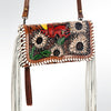 ADBG584 American Darling Hand Tooled Floral Carved & Braided Western Leather Organiser Bag