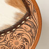 ADBG563TAW American Darling Hand Tooled Floral Leather & Hair-On Cowhide Western Canteen Bag