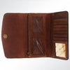 ADBG572 American Darling Hand Tooled Floral Leather Western Wallet Bag with Rose Design