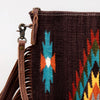 ADBG236 American Darling Handcrafted Cross body Bag with Hand-Woven Saddle Blanket & Fringes