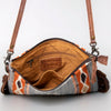 ADBG236 American Darling Handcrafted Western Cross body Bag with Woven Saddle Blanket and Fringes