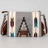 ADBG236 American Darling Handcrafted Western Cross body Bag with Woven Saddle Blanket and Fringes