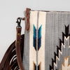 ADBG236 American Darling Handcrafted Western Cross body Bag with Woven Saddle Blanket and Fringes