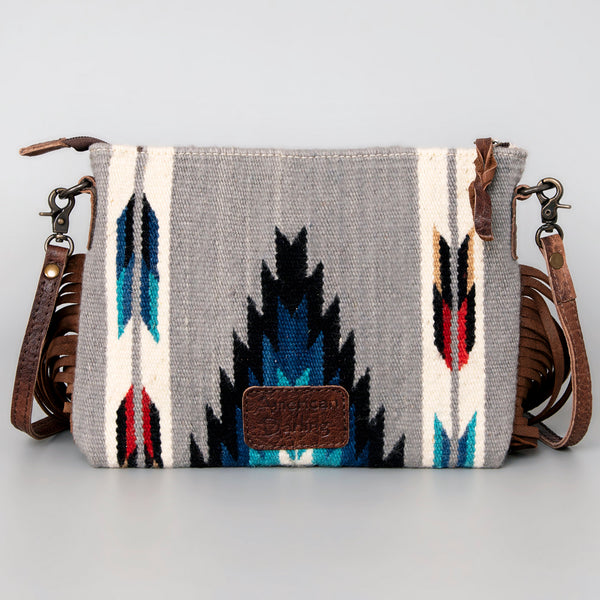 ADBG236 American Darling Western Cross body Bag with Saddle Blanket & Fringes
