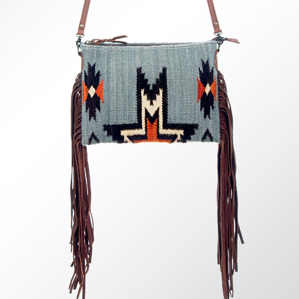 ADBG236 American Darling Western Cross body Bag with Saddle Blanket & Fringes