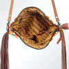ADBG236 American Darling Handcrafted Western Cross body Bag with Woven Saddle Blanket and Fringes