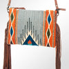 ADBG236 American Darling Handcrafted Western Cross body Bag with Woven Saddle Blanket and Fringes